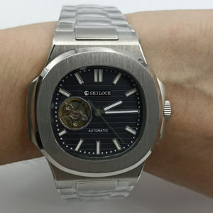 Reloj Mecánico para Hombre SEILOCE con Caja y Correa de Acero Inoxidable, Movimiento Automático NH38, Regalo para el Día del Padre - Product Image 6