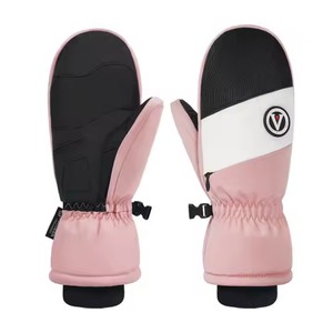 Invierno cálido térmico impermeable guantes de esquí poliéster a prueba de viento transpirable pantalla táctil gancho Cierre de bucle para adolescentes - Product Image 2