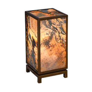 Elegantly Modern Eco-Friendly <b>LED</b> Warm <b>Light</b> Middle Bronze Natural Stone Table Lamp for <b>Tea</b> House Restaurant Livingroom - Product Image 4