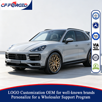 Jantes forgées en fibre de carbone de haute qualité sur mesure, 21, 22, 23 pouces, or, 5x130, à rayons en Y, 2 pièces, pour Porsche Cayenne Turbo GT