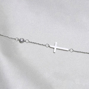 Collier pendentif croix dorée avec prière gravée, bijoux religieux chrétiens pour un usage quotidien, pendentifs fins unisexes - Product Image 4