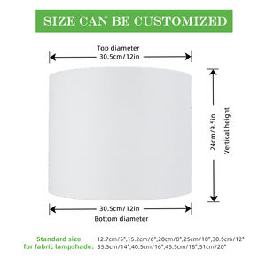 <span class=keywords><strong>Paralume</strong></span> Cilindrico a LED <span class=keywords><strong>30</strong></span> <span class=keywords><strong>Cm</strong></span> Ecologico Coprilampada a Forma di Cilindro Moderno <span class=keywords><strong>Paralume</strong></span> a Tamburo - Product Image 2