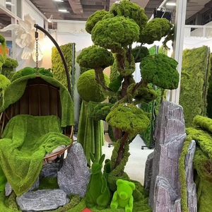Grosir Art-3D dinding 3D Panel dinding rumput lumut plastik dekorasi luar ruangan buatan grosir Dinding rumput lumut buatan