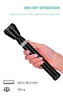Lampe de poche d'urgence en alliage d'aluminium Dubai 3SC 2SC, étanche, 3W, rechargeable, LED, pour le camping