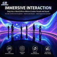 Perangkat Lunak Proyeksi Dinding Interaktif Holografik 3D Teknologi Tinggi Pengalaman Ruangan Imersif Sistem Operasi Android Proyeksi Jarak Pendek Terintegrasi
