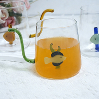 Vente en gros de tasses à café en verre transparent GLEAM 350 ml personnalisées, résistantes à la chaleur, compatibles avec le micro-ondes et la lave-vaisselle, poignée unique, design moderne, sans BPA