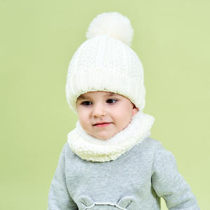 F344-Conjunto de <span class=keywords><strong>gorro</strong></span> y bufanda para niño, gorros de punto para bebé, gorros, gorros, bufandas, gorros de ganchillo para niño - Product Image 5