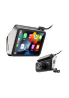 Caméra embarquée double objectif avec écran IPS 2K de 4,5 pouces, Wi-Fi, vision nocturne, enregistrement en boucle, CarPlay sans fil