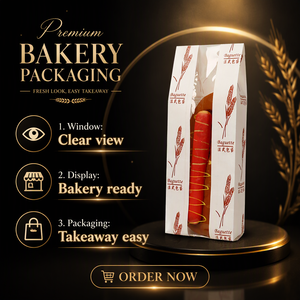 Bolsa de Papel Kraft para Empacar Pan con Ventana Transparente, Bolsa de Papel para Llevar Baguettes, Hot Dogs, Sándwiches y Productos de Panadería - Product Image 6