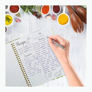 精装厚纸家庭食谱日记笔记本空白食谱书空笔记本自己动手食谱