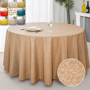 Vente en gros Easyclean <span class=keywords><strong>Nappe</strong></span> de ménage <span class=keywords><strong>Nappe</strong></span> résistante à l'huile imperméable à l'eau Enduit de PU <span class=keywords><strong>Nappe</strong></span> Jacquard <span class=keywords><strong>ronde</strong></span> pour hôtel de mariage - Product Image 3