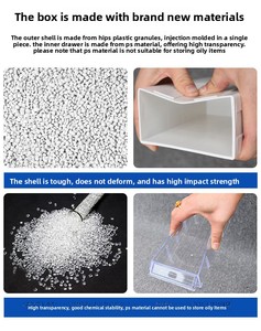 Caja de Almacenamiento Modular Rectangular de Plástico PS Transparente - Organización Versátil <span class=keywords><strong>para</strong></span> el Hogar, <span class=keywords><strong>para</strong></span> Tornillos, Ladrillos, Piezas Pequeñas y Ferretería - Product Image 4