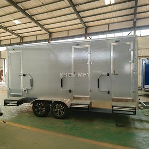 2025 4 Stalls Luxury Restroom Trailer Outdoor <b>Portable</b> <b>Shower</b> Toilet Mobile Plastic For <b>Camping</b> - Product Image 3