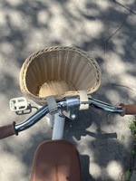 Accessoires de rangement en plastique pour panier avant tissé en rotin PE rétro pour enfants pour vélo d'équilibre et poussette avec panier avant tissé