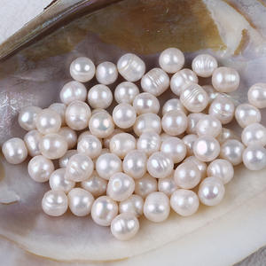 Perlas de Agua Dulce Blancas Elípticas de 8-9 mm de Zhuji, Perlas Keshi Sueltas para Joyería Hecha a Mano, Materiales al por Mayor - Product Image 3