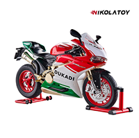 NIKOLATOY Ducati V4R Ignition Start 1:9 Track Edition Modèle de Moto Jouet en PVC ABS pour 14 Ans et Plus Décoration de Bureau Originale