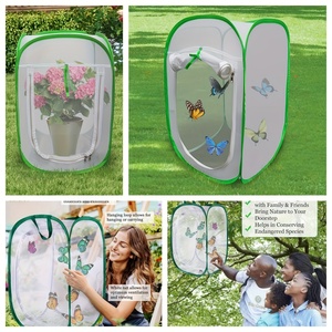 Profesyonel toptan kelebek <span class=keywords><strong>Cage</strong></span> kafes büyük beyaz Pop-up katlanabilir örgü kafes böcek - Product Image 5