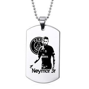 <span class=keywords><strong>Collar</strong></span> de Acero de Titanio y Acero Inoxidable con Placa de Identificación de Marca con Logo de Club de Fútbol de C. Ronaldo y Messi para Hombres al por Mayor - Product Image 3