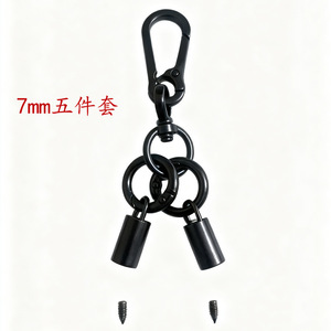 Mobile Phone Lanyard Set 8mm Zinc Alloy Carabiner Keychain DIY Pendant Spring Buckle Ring Accessory - Product Image 2