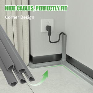 Goulotte de câble murale d'angle solide et flexible pour la gestion des câbles <span class=keywords><strong>électriques</strong></span> sûre et fiable pour les applications domestiques - Product Image 2