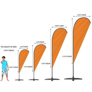 Lưỡi buồm biểu ngữ tùy chỉnh quảng cáo bãi biển cờ lông <span class=keywords><strong>Teardrop</strong></span> cờ với cơ sở - Product Image 4