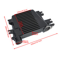 Plaque d'échangeur thermique de voiture Patrol Y61 ZD30 3.0 TD 97-07 Radiateur en aluminium noir RY-ZL001-BK 430x290x65mm