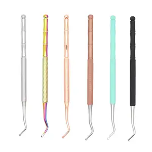 1Pcs Stainless Steel rose gold Cuticle Pusher for Manicure Nails Art Non-Slip Nail Cuticle Remover Accessories