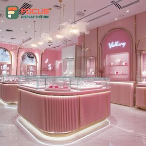 Fabricante de Muebles Modernos para Joyerías, Mostrador de Centro Comercial con Acabado Laminado y Vitrina de Vidrio - Product Image 3