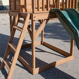 Outdoor Jungle Gym Wooden Climbing Frame Backyard Small <b>Slide</b> <b>and</b> <b>Swing</b> Playground <b>Set</b> Playground <b>Swing</b> <b>Set</b> Kit with <b>Swing</b> Seat - Product Image 2