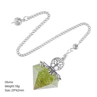 Pendentif Hexagonal en Époxy avec Cristaux Naturels Arbre de Vie, pour Yoga, Méditation, Guérison Énergétique, Vente en Gros de Pierres Précieuses