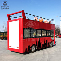 Prix bon marché Ville électrique à piles Open Top voiture de navette touristique Visite Bus à deux étages pour parc d'attractions
