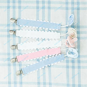 Clips de chupete para bebé recién nacido <span class=keywords><strong>personalizados</strong></span> bordados, Clips de chupete de cinta lisa <span class=keywords><strong>personalizados</strong></span> para niño <span class=keywords><strong>y</strong></span> niña con cadenas seguras - Product Image 3