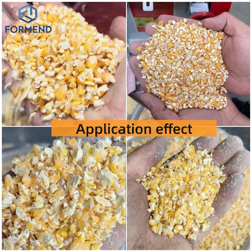 Household Poultry Feed Grain Crusher Roller Type Corn Breaking Machine ...