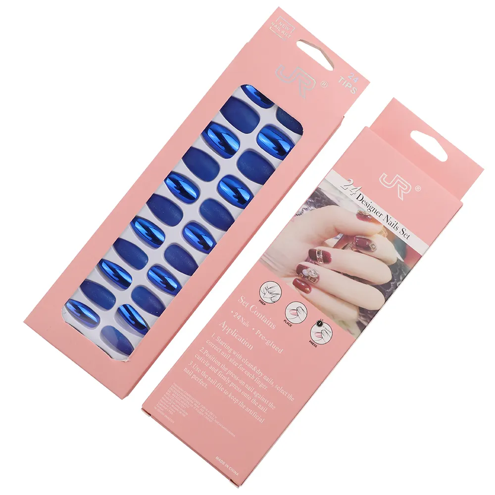 2021 New Style Fashion Private Label Matte Finger Nail Art Decorations Press On Nails For Salon