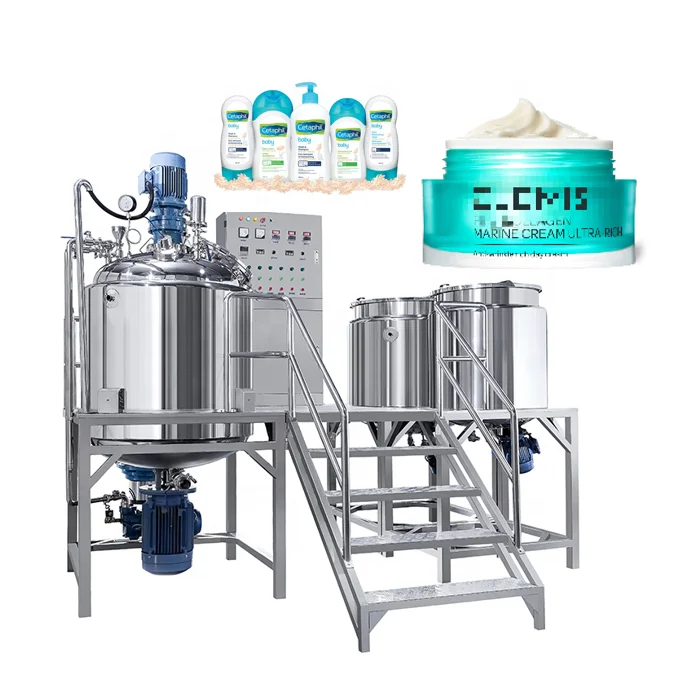 1000L косметический крем, производственное оборудование, фармацевтический химический вакуумный гомогенизатор, эмульгатор, миксеры, машины
