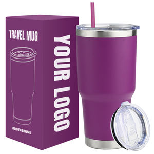 Gobelet isotherme en acier inoxydable à double paroi Vista avec logo personnalisé, 20 oz/30 oz, couvercle coulissant magnétique, anti-fuite, sans BPA, portable - Product Image 1