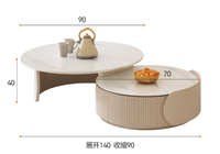 Table basse moderne personnalisée en usine marbre personnalisable salon maison école appartement entrepôt meubles panneau en bois verre