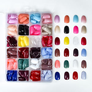 <span class=keywords><strong>Uñas</strong></span> acrílicas cortas a granel en caja de salón, colores mezclados para mujer, <span class=keywords><strong>color</strong></span> <span class=keywords><strong>rojo</strong></span> cálido, venta al por mayor, <span class=keywords><strong>uñas</strong></span> postizas - Product Image 5