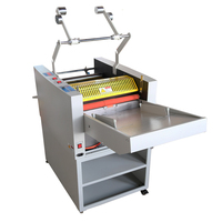 Laminadora de rollo de película Bopp caliente de un solo lado con calentamiento de aceite para oficina o uso doméstico, tamaño de papel de 1, automática, completa, de 1/2 ", para uso doméstico o de oficina