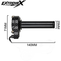 Accessoires de moto, poignée de commande électrique rotative noire + fibre de carbone tissée pour Surron S/X