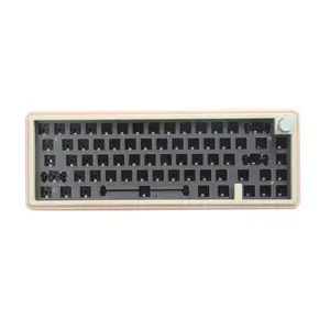 HotSwappable 65% Tastatur-Kit Gateron-Schalter CNC mechanische Dichtung montiert KB Barebone kabellos 2.4G Dongle BT Spielgeräte