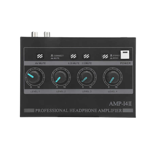 Amplificador de Potencia Digital de 2.1 Canales, Control de Graves y Agudos, Amplificador de Auriculares de Metal Negro, Receptor de 4 Jacks - Product Image 1