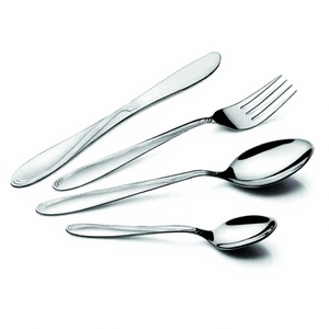 Atlanta Design Ensemble de couverts en argent de 4 pièces comprenant de la vaisselle de style occidental Cuillère Fourchette Couteau Cuillère pour bébé Prix de gros - Product Image 1