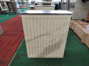 SH đá tùy chỉnh thiết kế sang trọng phổ biến đá tự nhiên vuông trắng rãnh cơ sở Đá Cẩm Thạch Bàn Ăn Hiện đại - Product Image 4