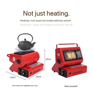 2 in1新しいデュアル燃料プロパンとブタンポータブルシングルバーナーキャンプガスストーブとヒーター簡単な設置家庭用ホテルでの使用 - Product Image 6