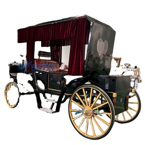High Quality Electric Sightseeing Horse Cart Horse Drawn Carriage Amusement Park Ride Horse Carriage - Product Image 1