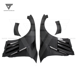 Tấm Chắn Bùn Trước Bằng Sợi Carbon Giả Một Nửa Rộng Phong Cách VAR Với Vây Sợi Carbon Cho Nissan GTR R35 2008-2016 - Product Image 1