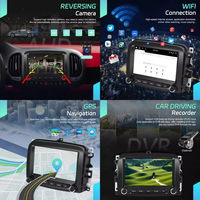 Radio para Auto Podofo 2 Din de 7'' con Android, 6+128GB, Carplay y Android Auto Inalámbricos, GPS IPS, WiFi, BT, para Fiat 500L 2013-2019