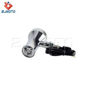 Luz intermitente de señal de giro ámbar negro para motocicleta Harley Softail Dyna Touring Chopper Bobber <span class=keywords><strong>Cafe</strong></span> <span class=keywords><strong>Racer</strong></span> - Product Image 6