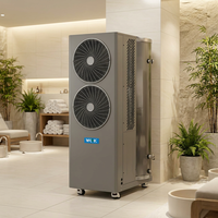 Chauffe-eau extérieur à pompe à chaleur 420L 1.5HP pour projet CVC, cycle fluoré, double ventilateur, réservoir intérieur en acier pour entreprise d'installation